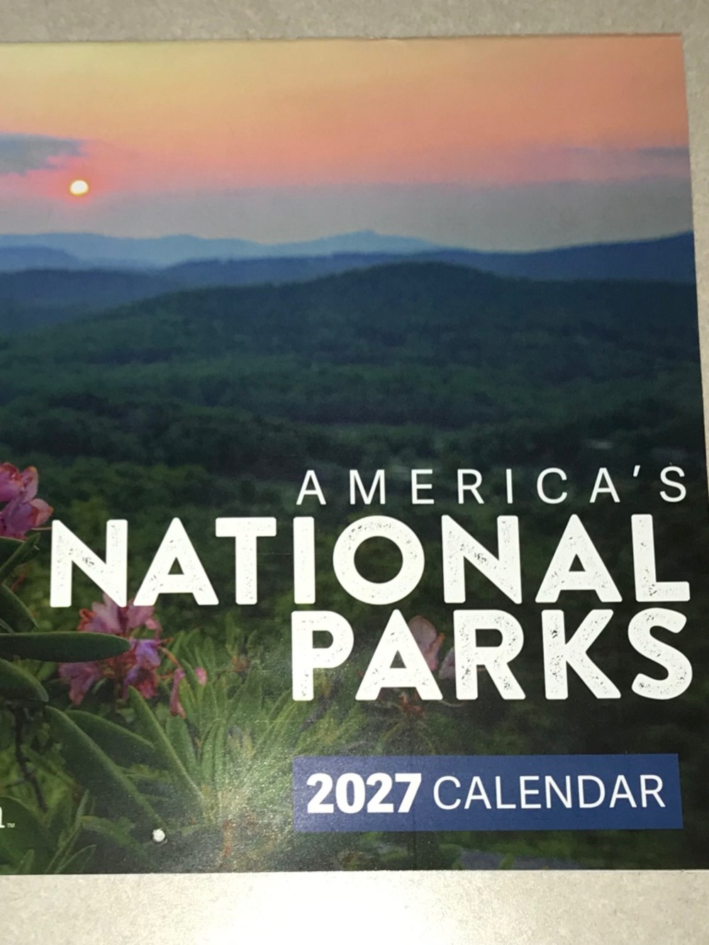 2027 colorful wall Calendar - landscapes